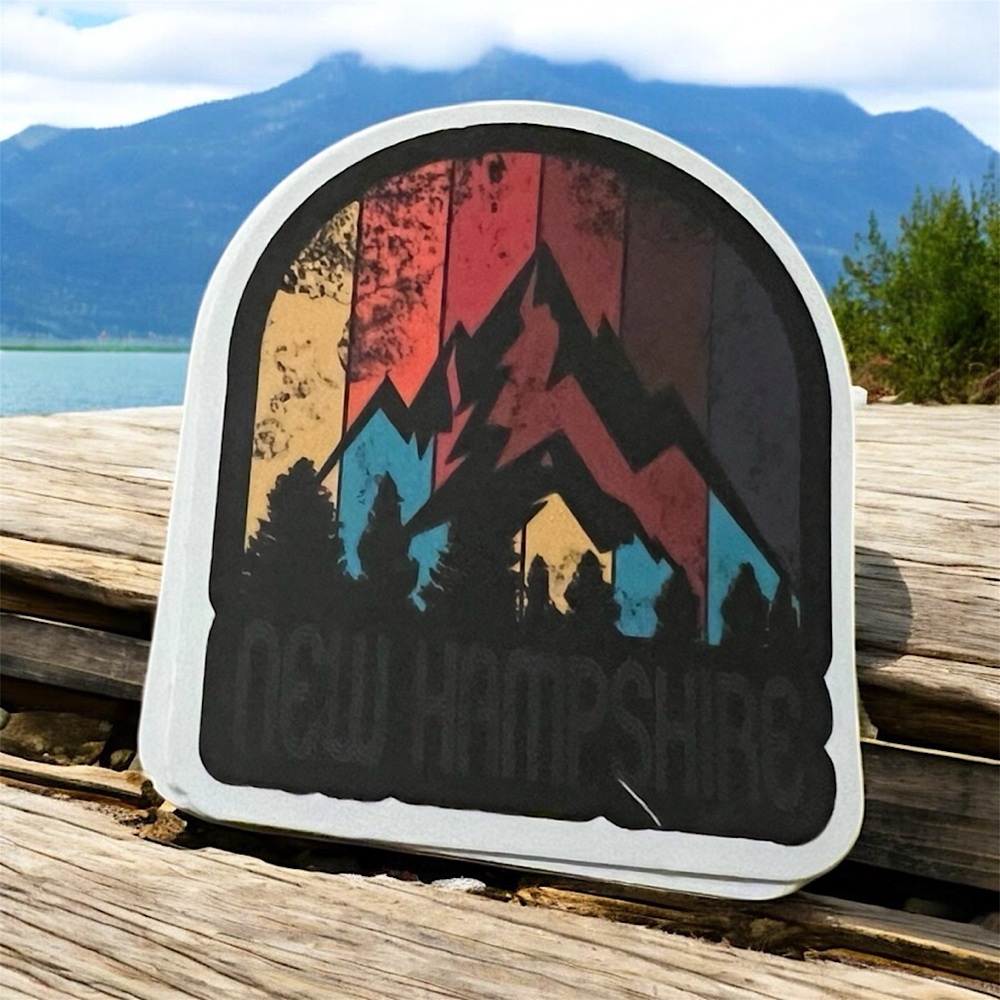 New Hampshire Matte Finish PVC Removable Waterproof Decor Accent Sticker